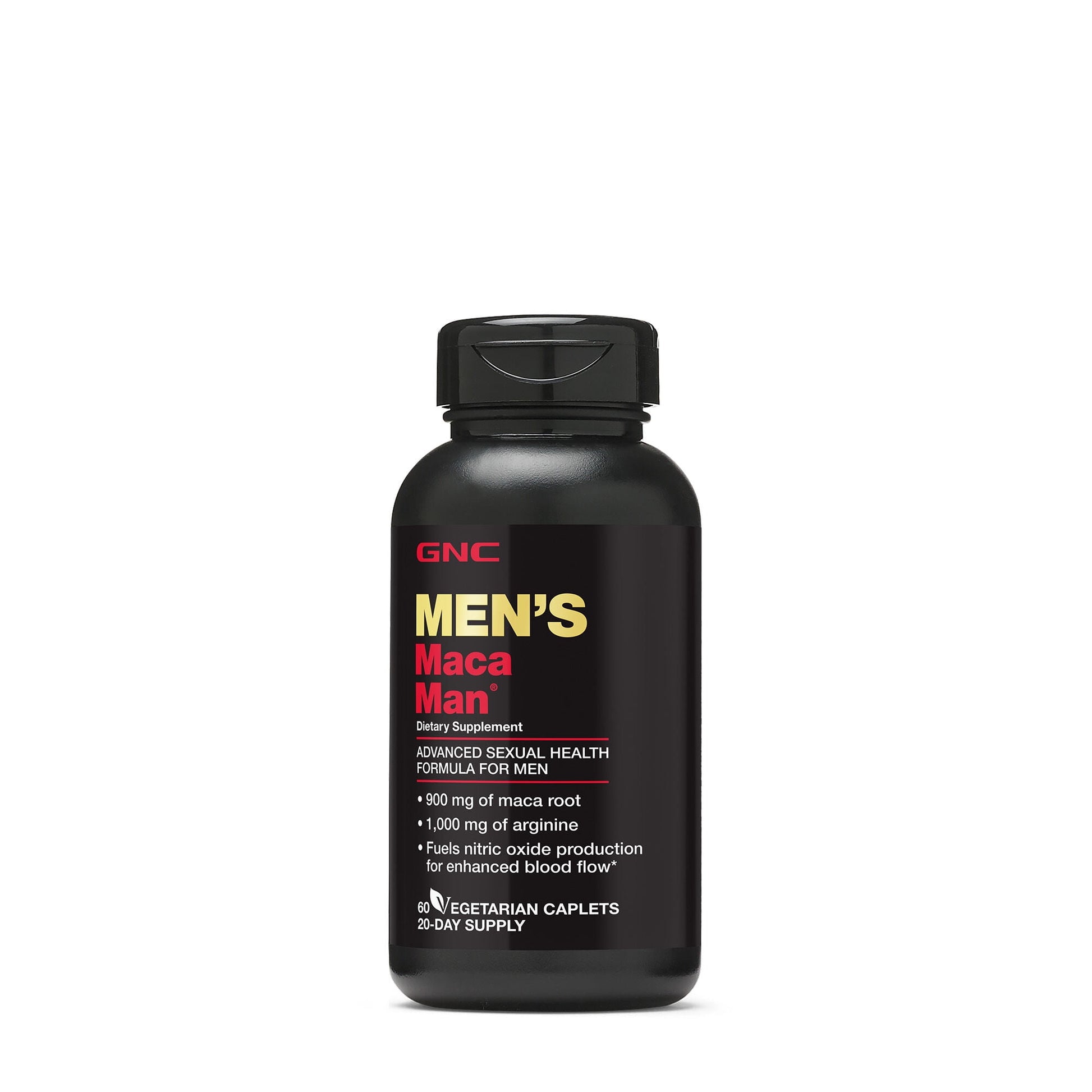 GNC Maca Man, Maca Root Arginine for Enhanced Blood Flow - 60 Vegetarian Capsules