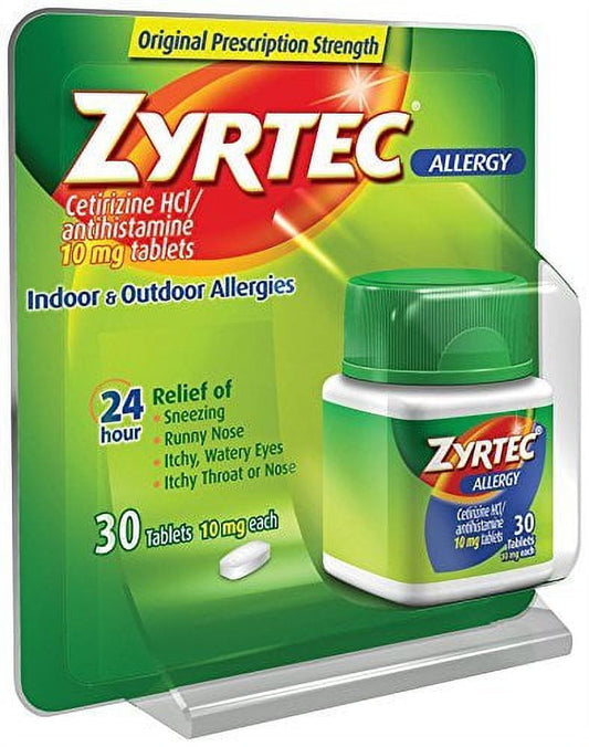 Zyrtec Allergy Tablets, 10 mg, 30 ct